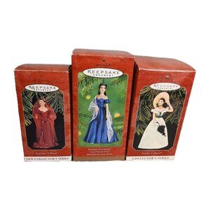 Hallmark Gone With The Wind Scarlett Ohara Portrait Red Dress Barbecue Dress VTG